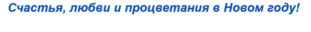 Счастья, любви и процветания в Новом году!